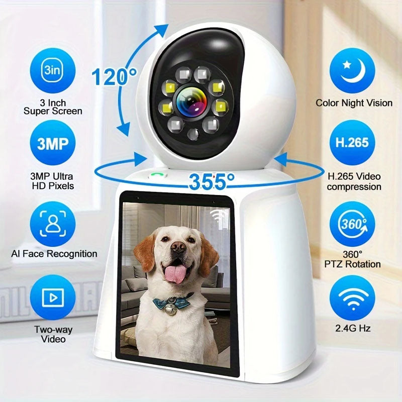 Smart Indoor Baby Monitor Phone With Two - Way Security Camera