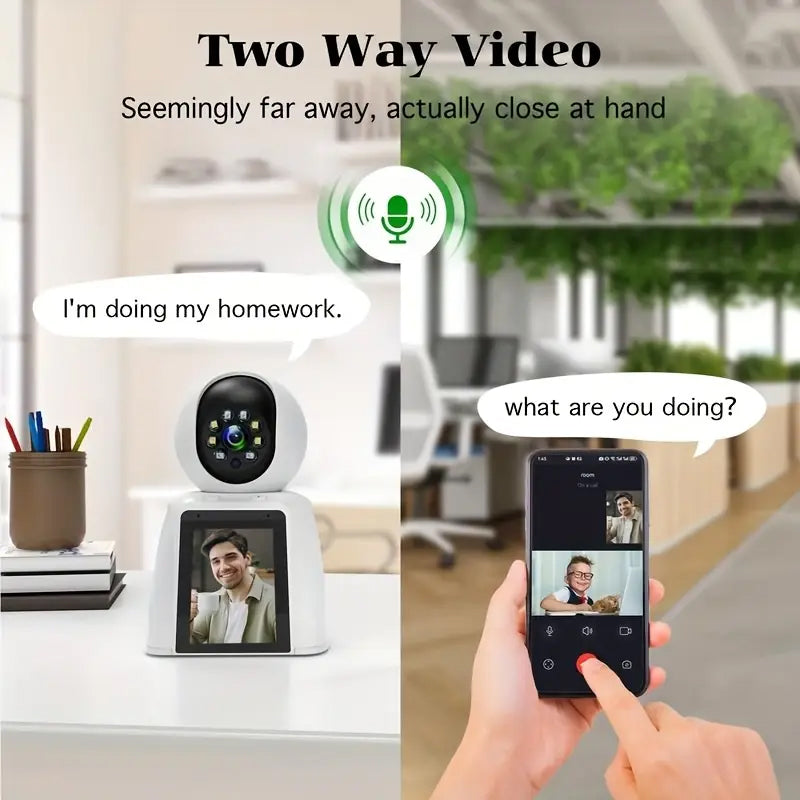 Smart Indoor Baby Monitor Phone With Two - Way Security Camera