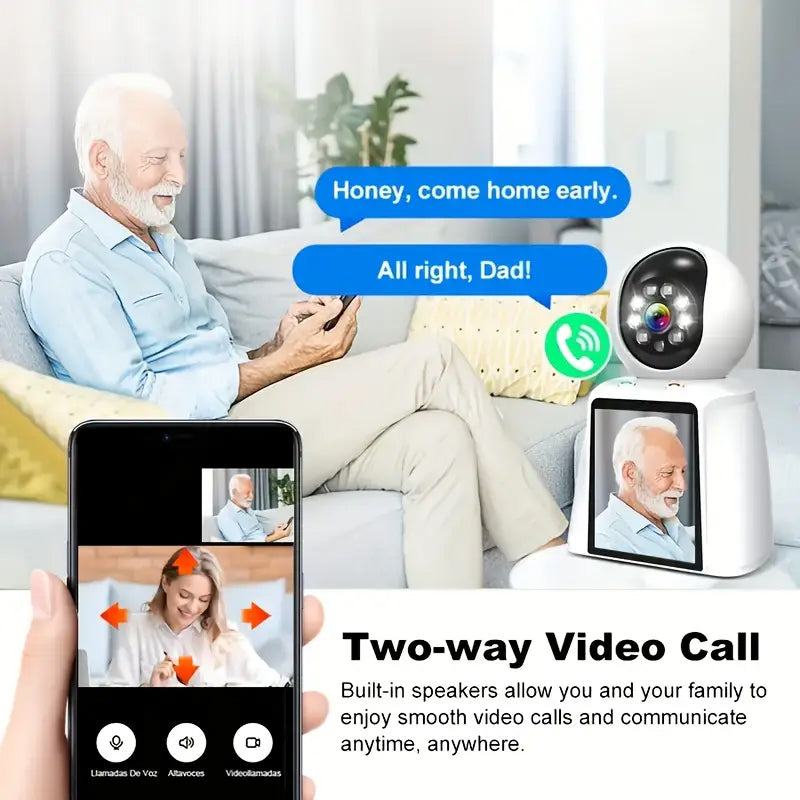 Smart Indoor Baby Monitor Phone With Two - Way Security Camera
