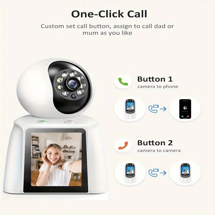 Smart Indoor Baby Monitor Phone With Two - Way Security Camera