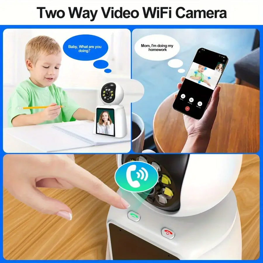 Smart Indoor Baby Monitor Phone With Two - Way Security Camera